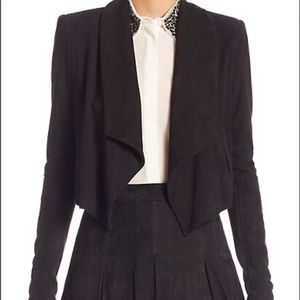 Alice and Olivia Suede Leather Black US 6. NWT